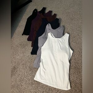 6 Pack built in bra workout tanks